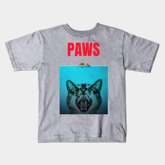 PAWS (Movie Parody Tee) Kids T-Shirt by TJWDraws